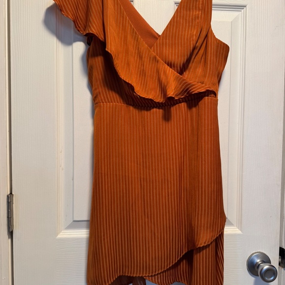 Revolve Rusty Orange Asymmetrical Dress - Picture 5 of 6